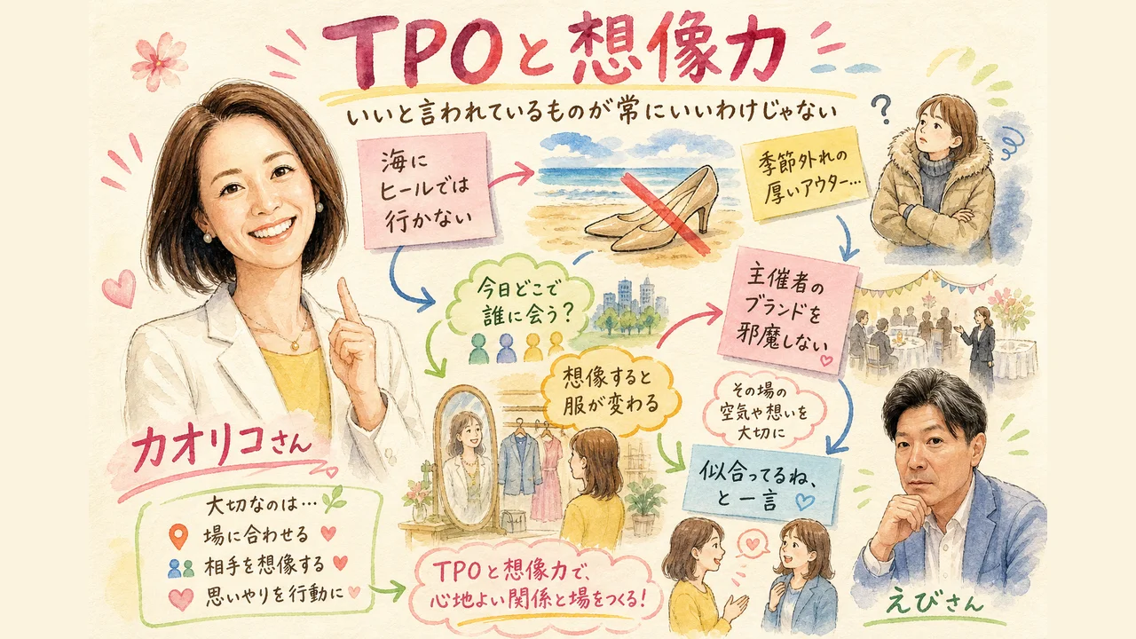 いいと言われているものが常にいいわけじゃない・TPOと想像力（グラレコ図解）