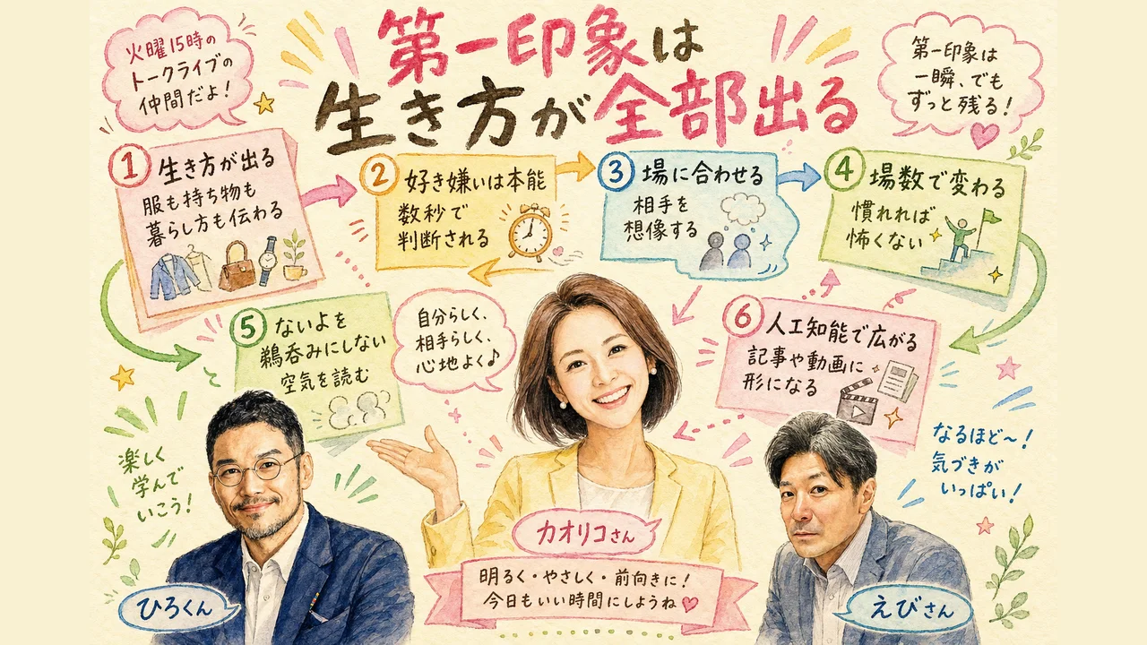 経営者の第一印象はなぜ重要か・LIVE全体図グラレコ