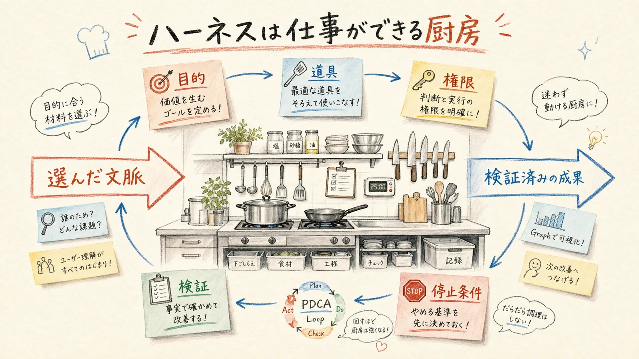 文脈を仕事へ変えるハーネスの構成