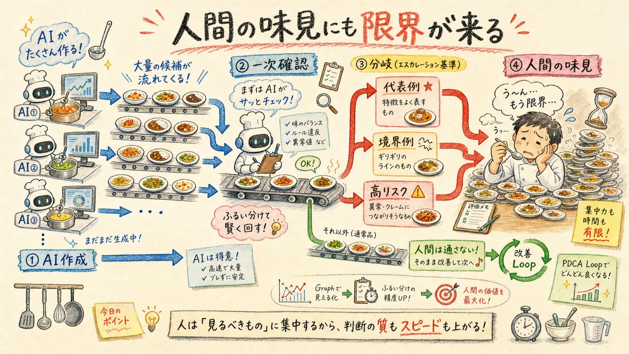 AIの出力量が人間の味見量を超えるボトルネック