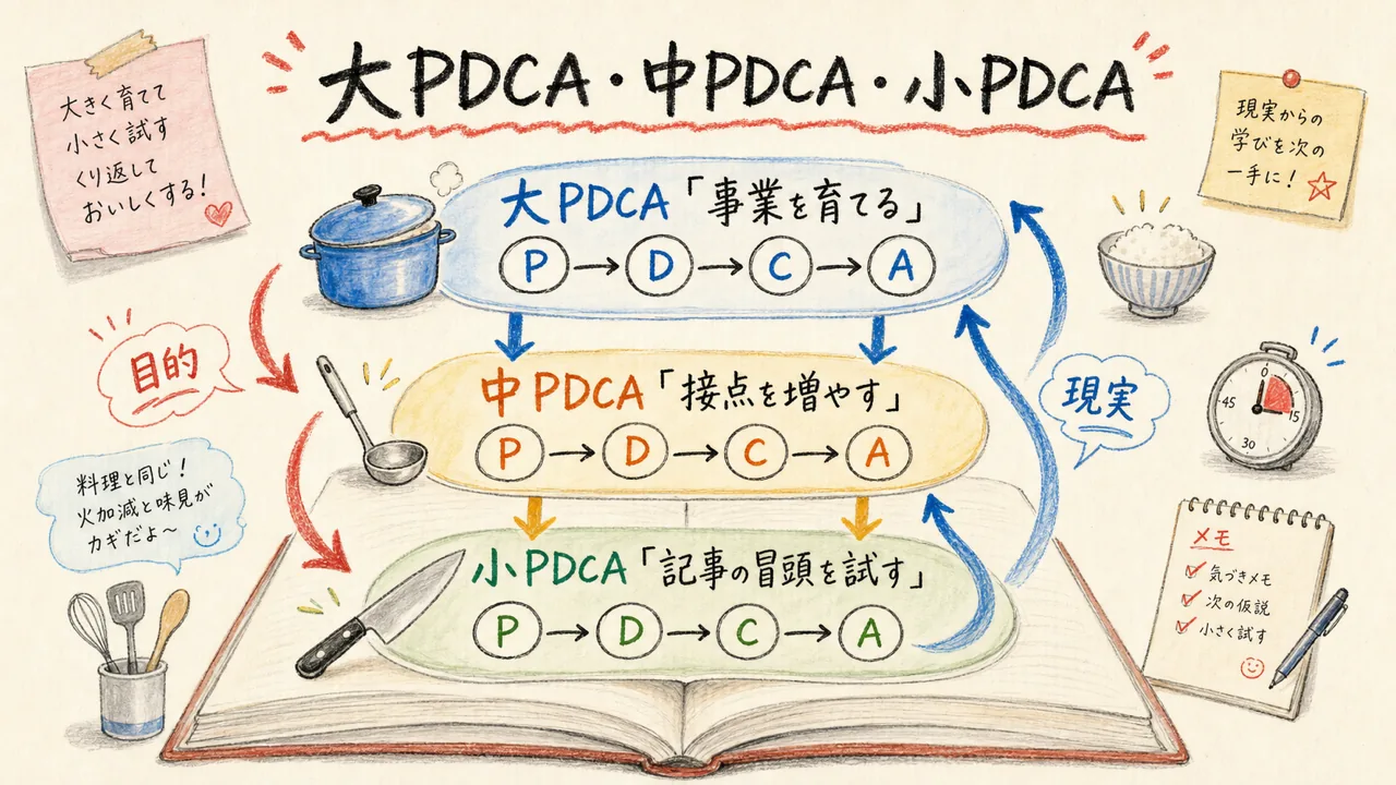 大PDCA・中PDCA・小PDCAの階層