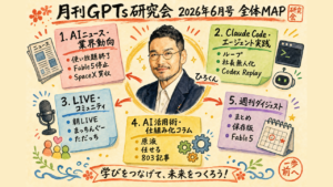 月刊GPTs研究会 2026年6月号 全96記事 俯瞰図 グラレコ