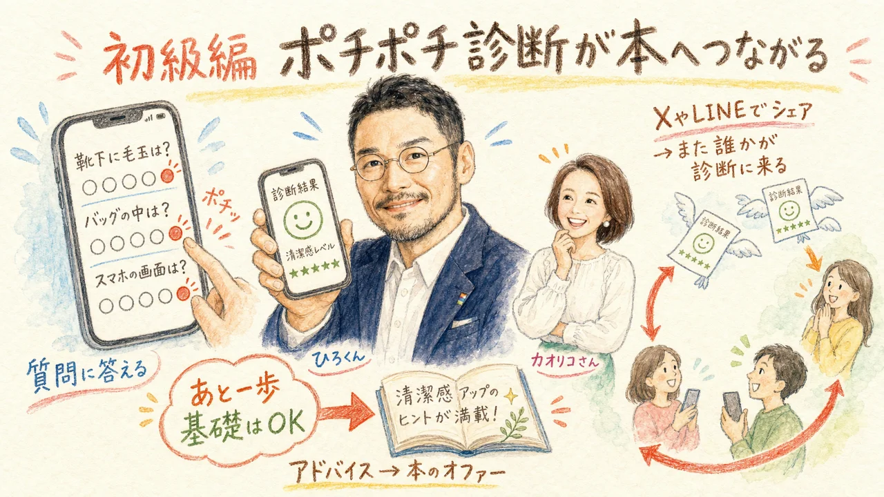 初級編グラレコ：ポチポチ診断からアドバイス・本のオファー・シェアの循環（ひろくん）