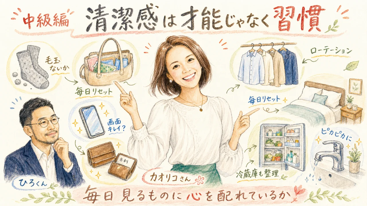 中級編グラレコ：清潔感は才能じゃなく習慣・9つの質問（カオリコさん）