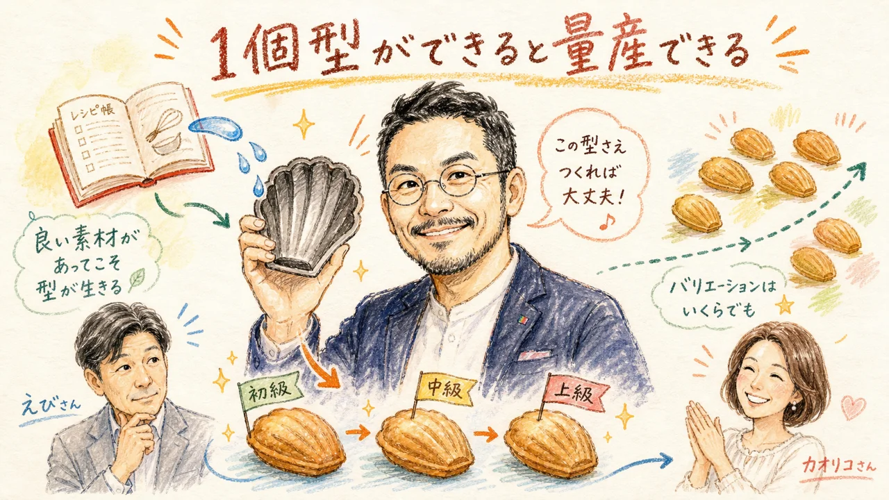 グラレコ：1個型ができると量産できる・焼き型のメタファー（ひろくん）