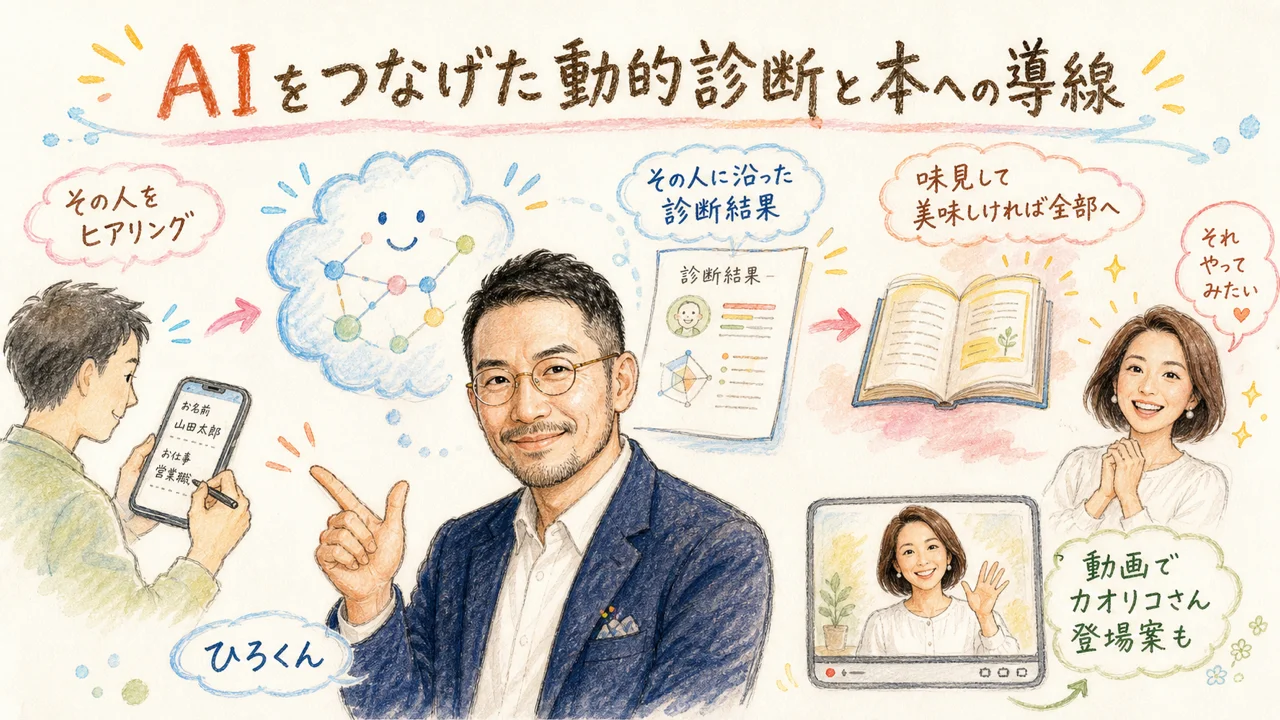 グラレコ：AIをつなげた動的診断と本への導線（ひろくん・カオリコさん）