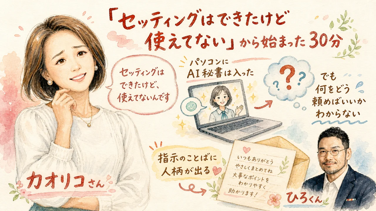 「セッティングはできたけど使えてない」から始まった30分