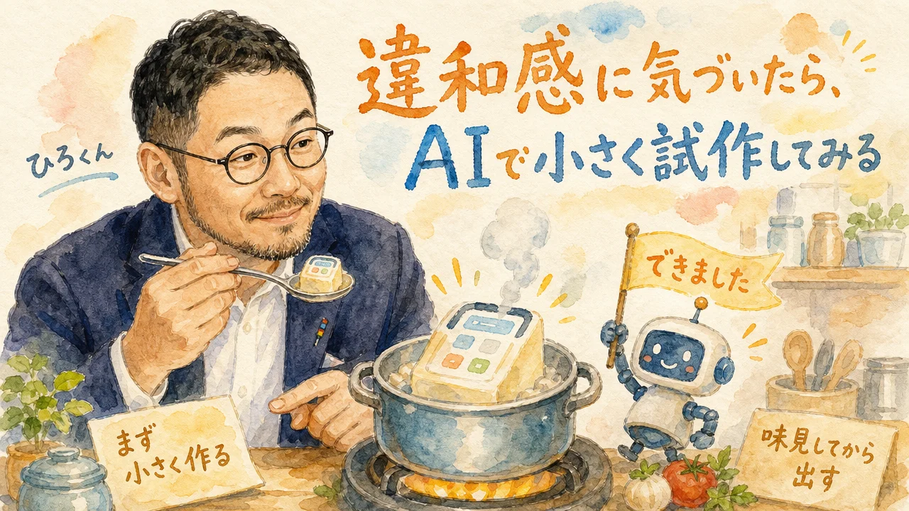 違和感に気づいたらAIで即プロトタイプ ひろくんコラム
