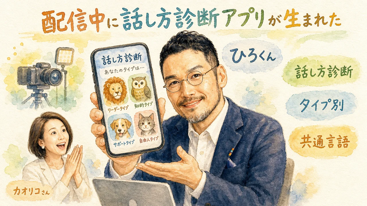 LIVE中に誕生した話し方診断アプリのアイデア