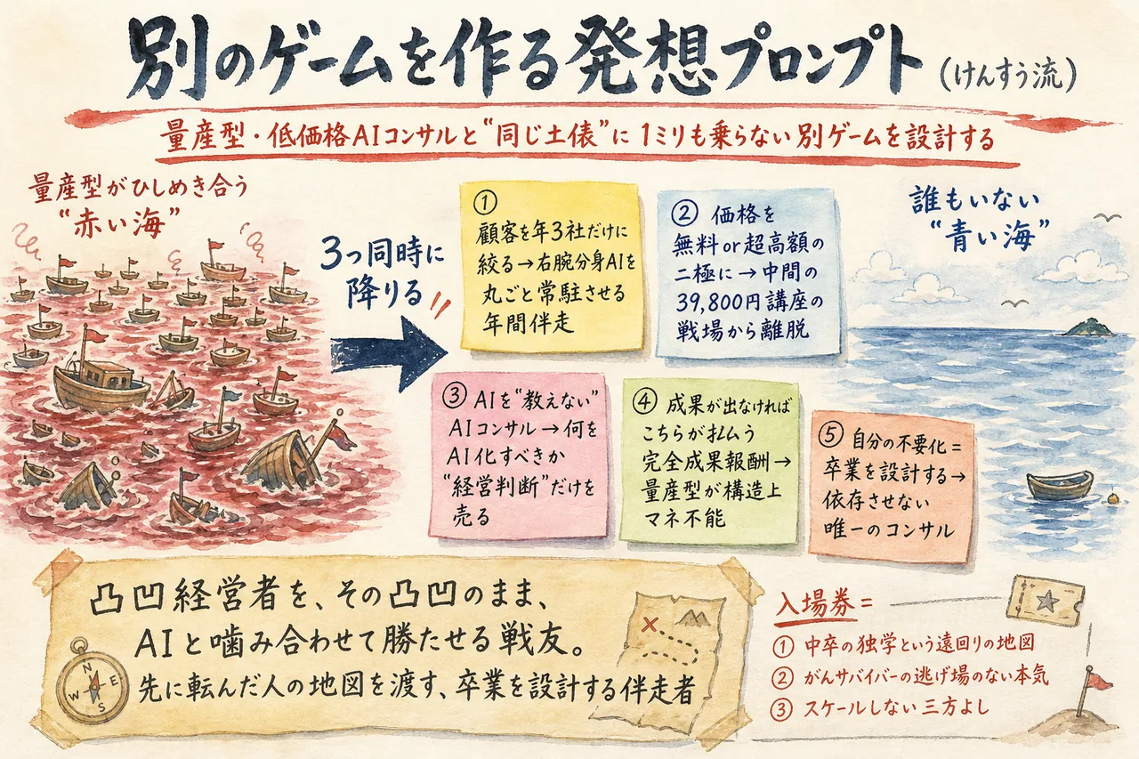 別のゲームを作る発想プロンプトの図解