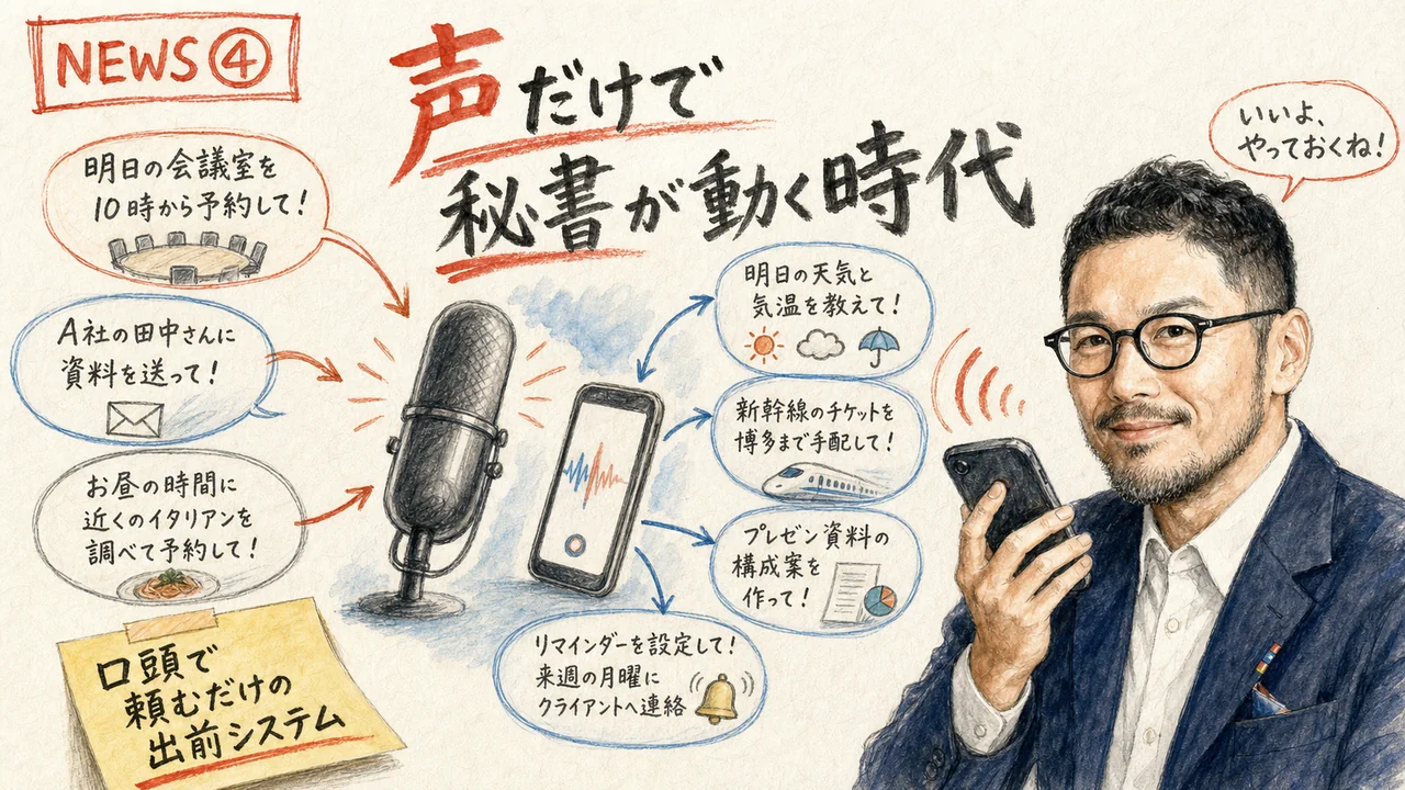 NEWS④ Claude Voice Mode 声で秘書操作 グラレコ