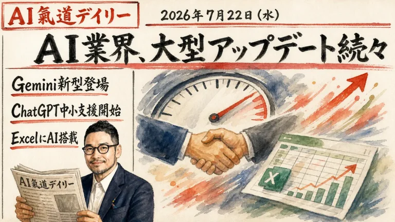 AI業界、大型アップデート続々 AI氣道デイリー
