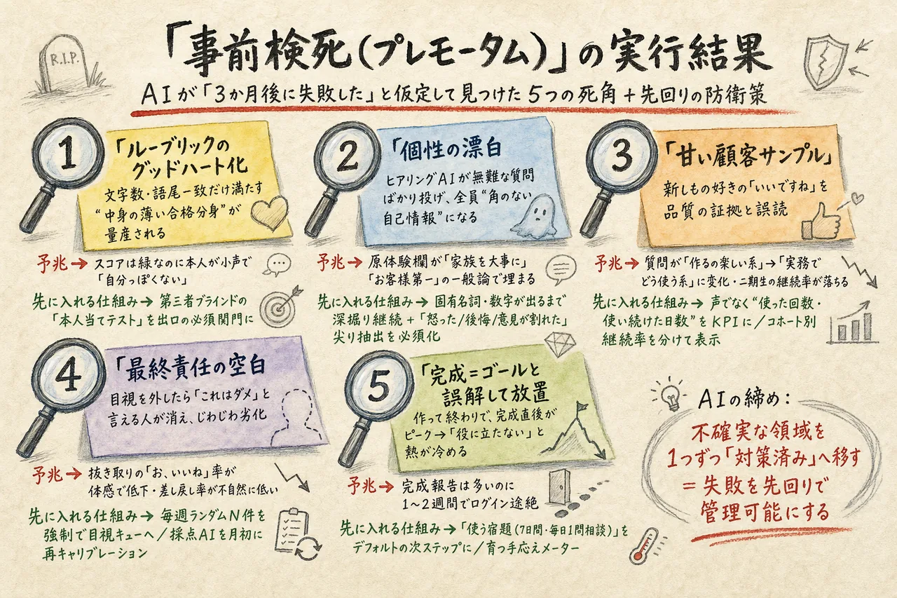 事前検死 Opusの実行結果図解