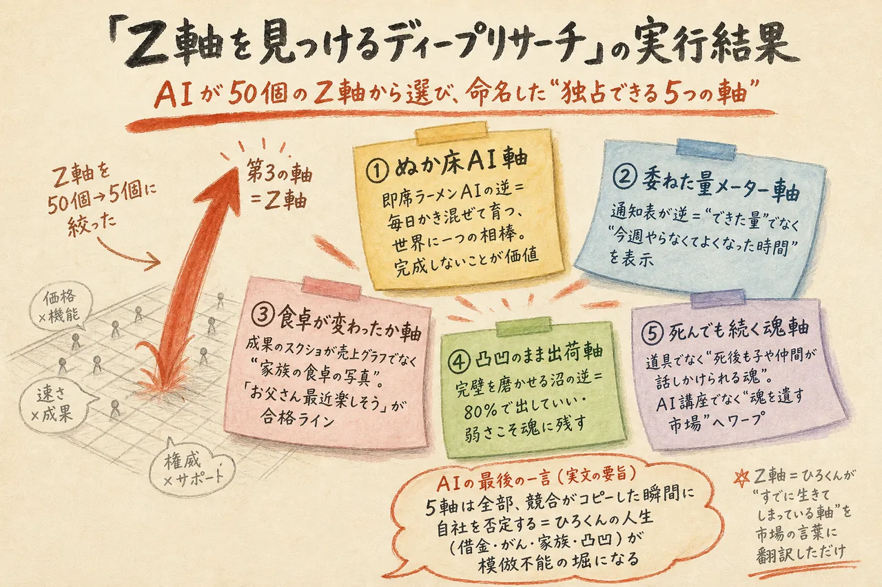 Z軸ディープリサーチ Opusの実行結果図解