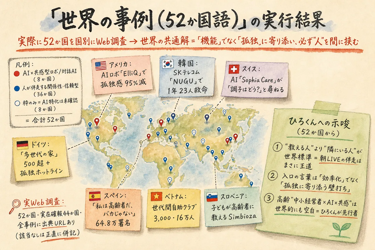 世界52か国の事例 Opusの実行結果図解