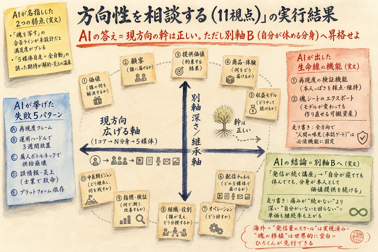 方向性相談 Opusの実行結果図解