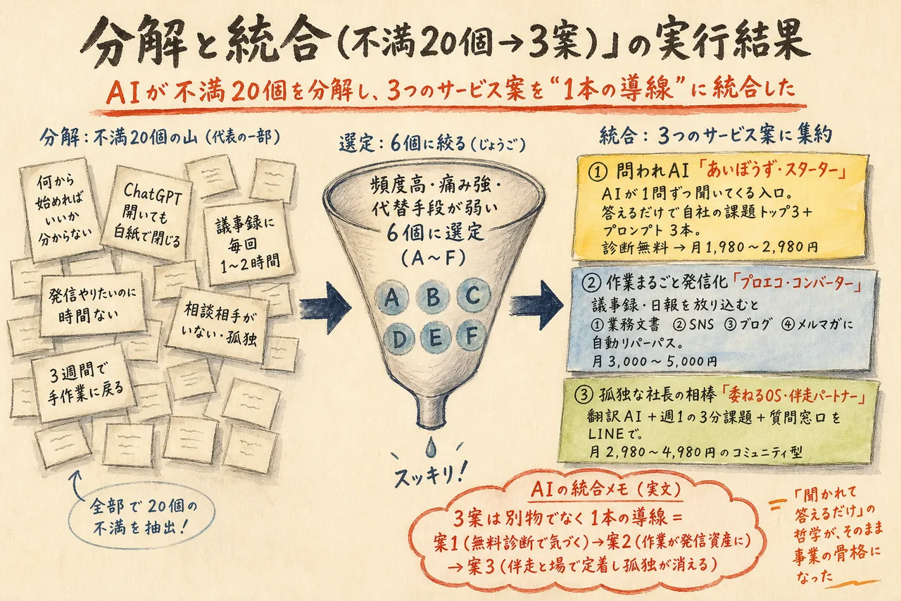 分解と統合 Opusの実行結果図解