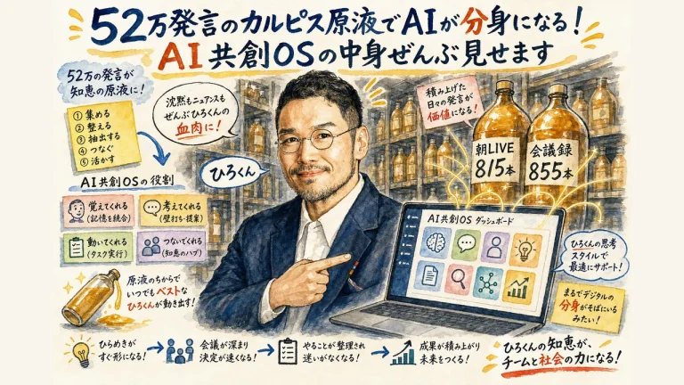 52万発言のカルピス原液でAIが分身になる 全体図解