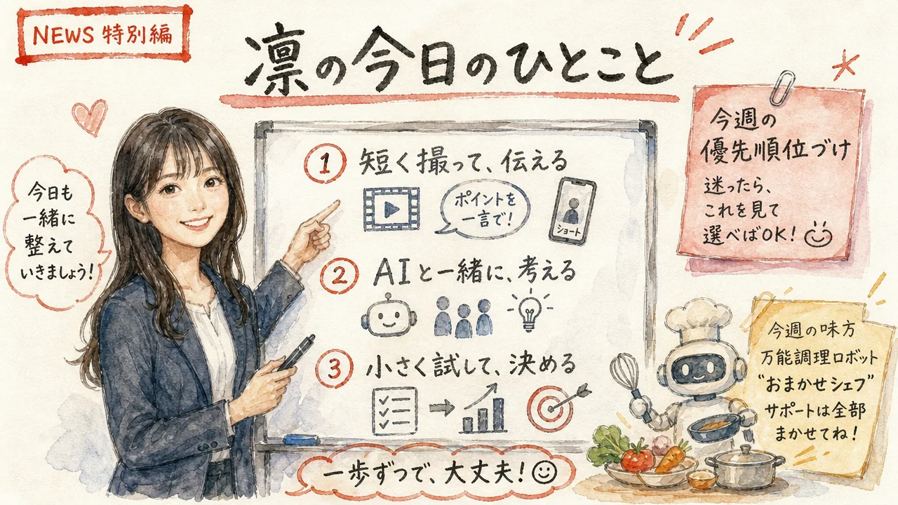 凛の今日のひとこと AI秘書まとめ グラレコ