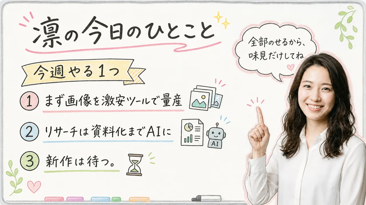 AI秘書凛が今日のニュースをまとめる図解