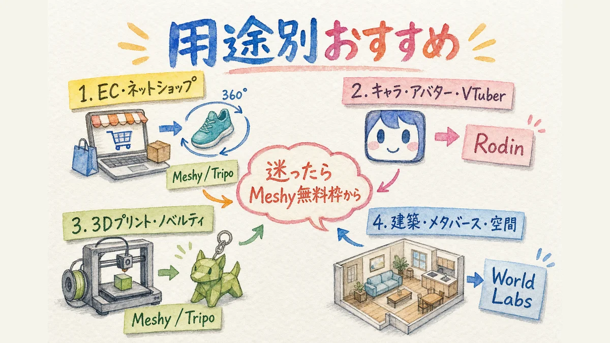 用途別おすすめツールの図解