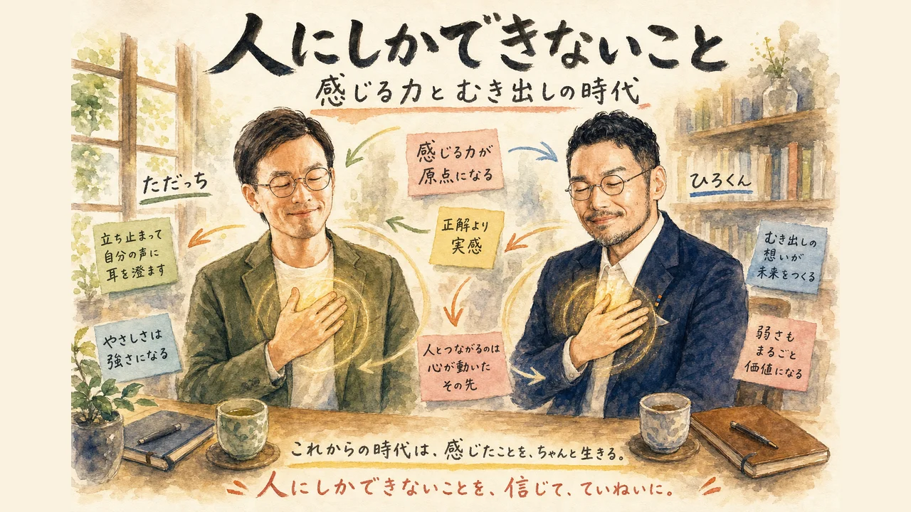 人にしかできない感じる力を象徴する図解