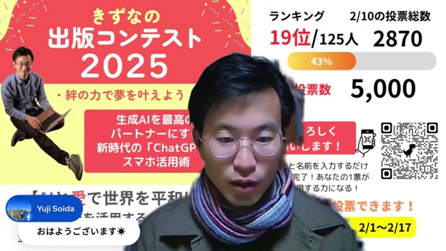 出版コンテスト最終日、まさかの1000票アップ