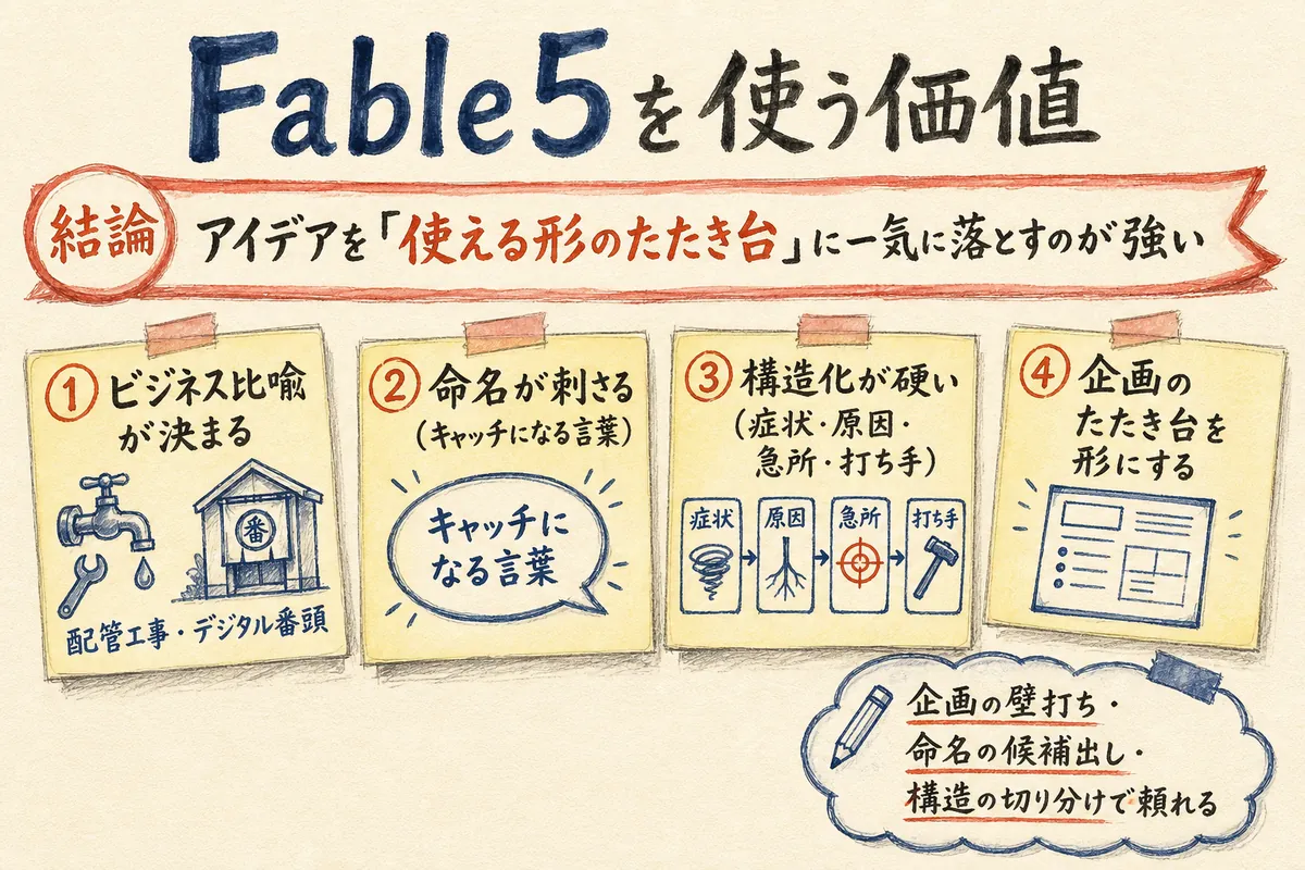Fable5を使う価値