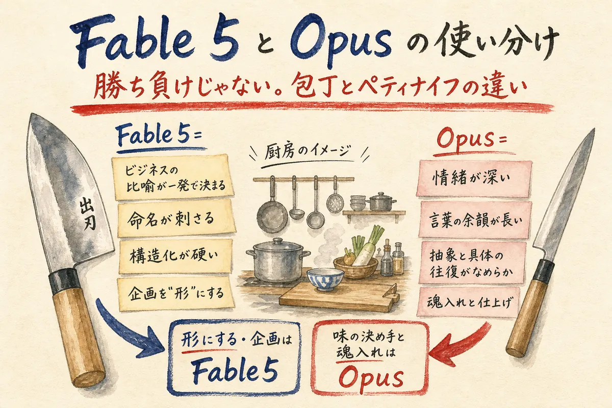 Fable5とOpusの使い分け 全体図解