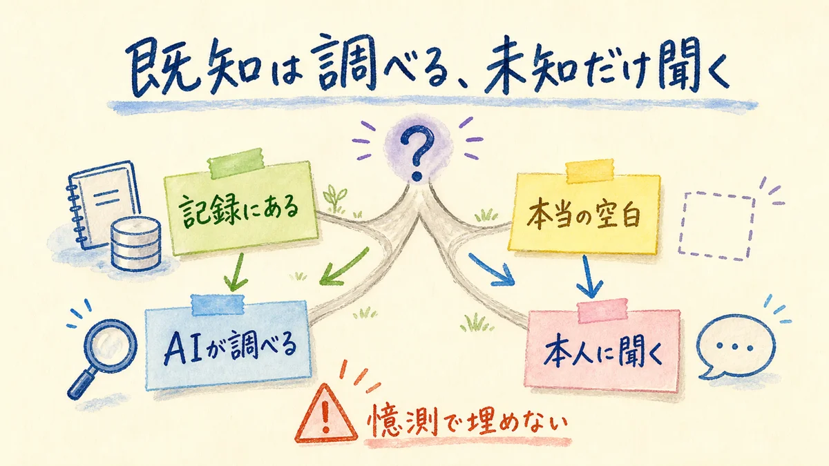 わかることは二度聞かず、未知だけを聞く