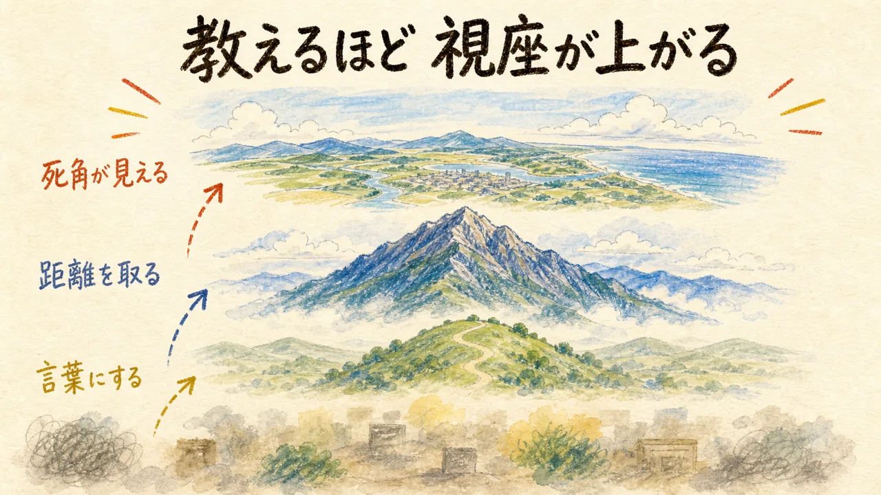 教えるほど言葉と距離が生まれ視座が上がる図解