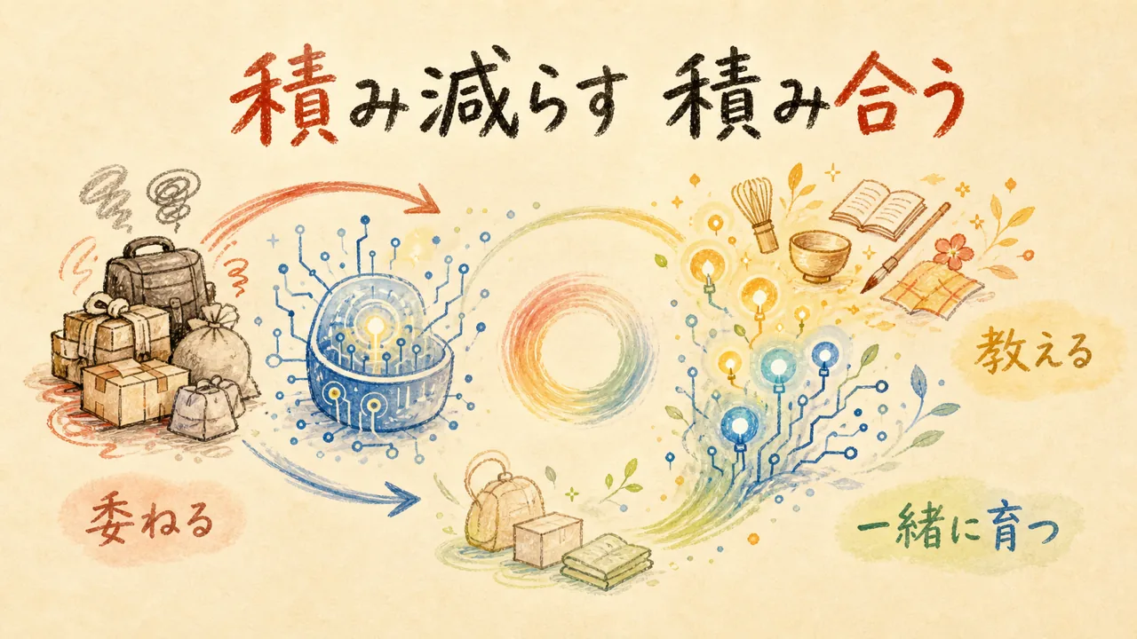 AIに委ねて積み減らし教えて積み合う関係
