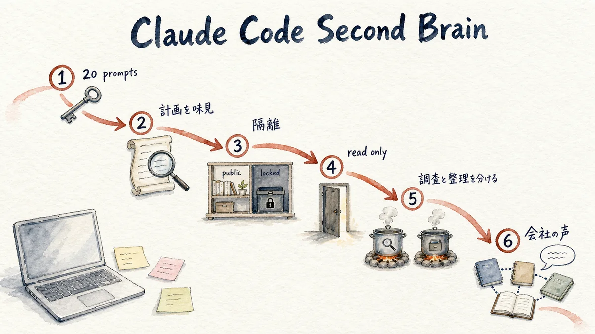 Claude Code Second Brainの作り方 全体図解