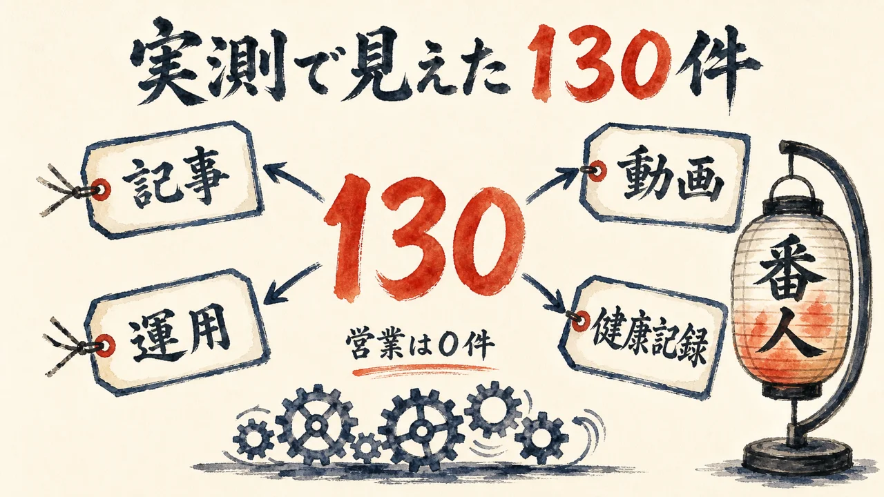 実測したautorun130件の内訳と、失敗を見張る番人を示した図解