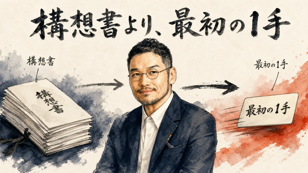 私は構想書を書かない。先に自分の身体で確かめる