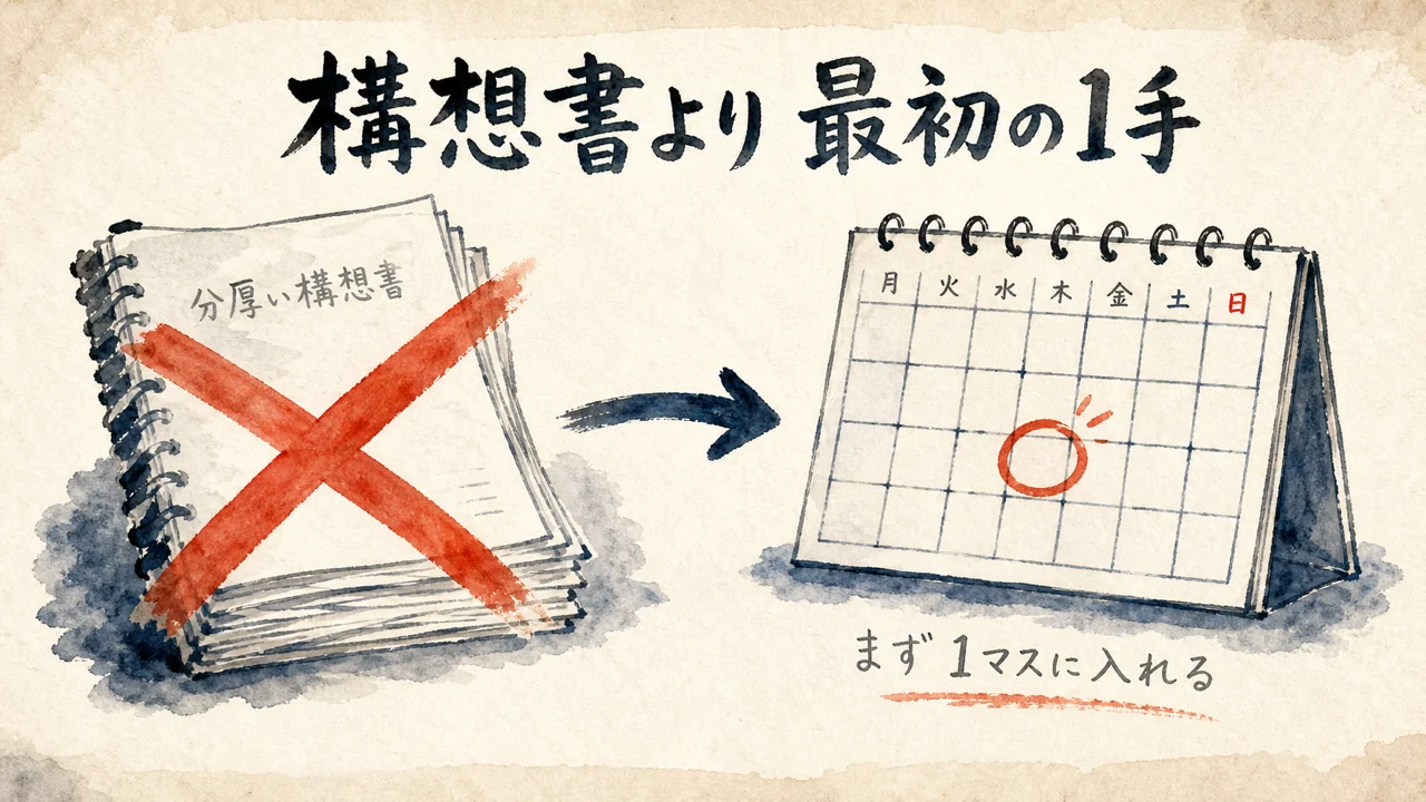 構想書は書かない・自分に課しているルール
