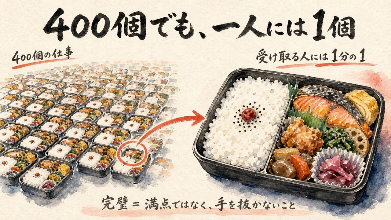 400個の弁当・完璧の定義