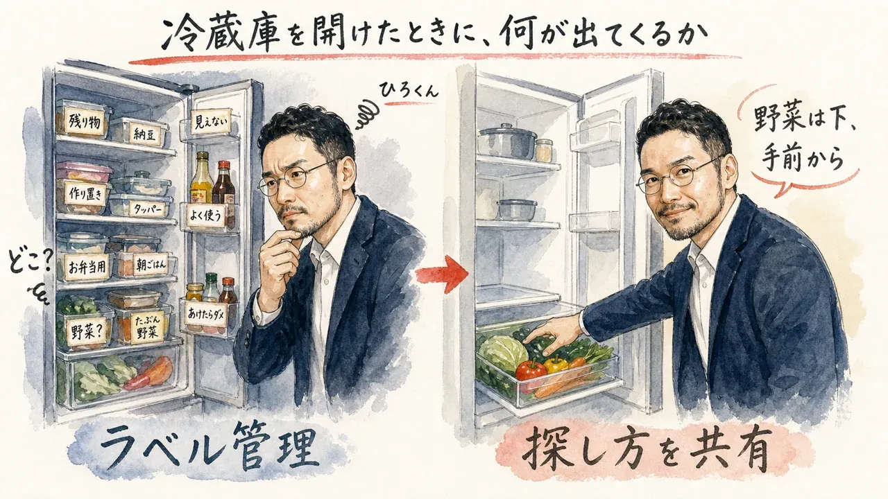 冷蔵庫を開けたときに何が出てくるか