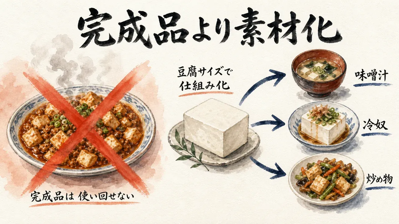 完成品より素材化・豆腐の話