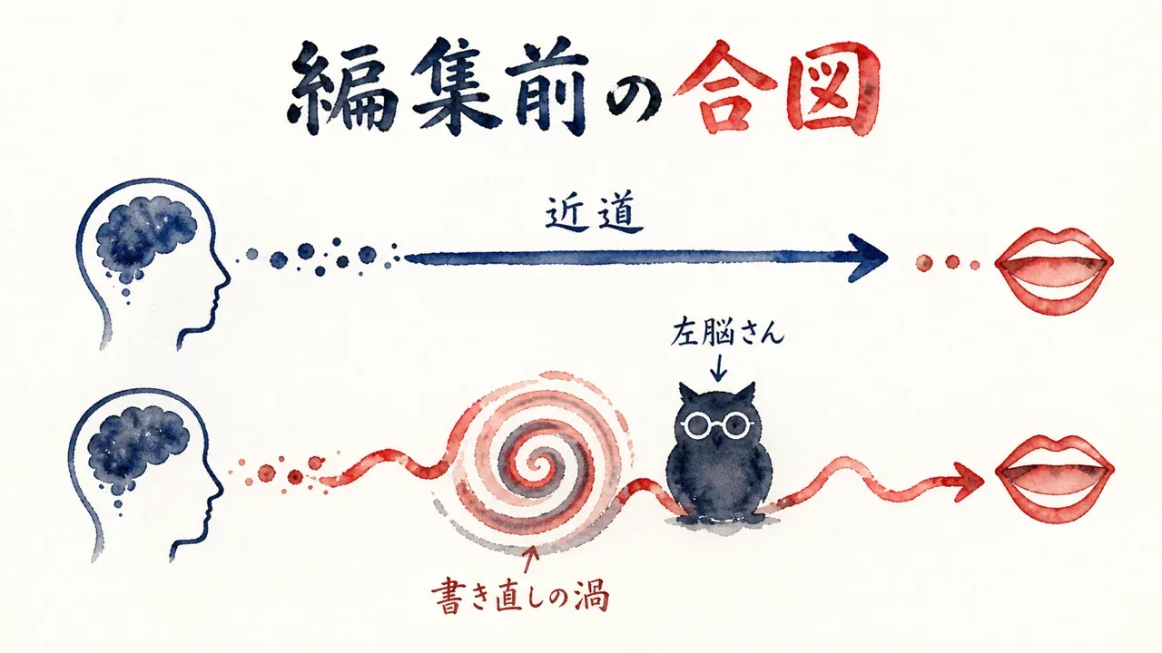 左脳さんが編集するまでの合図