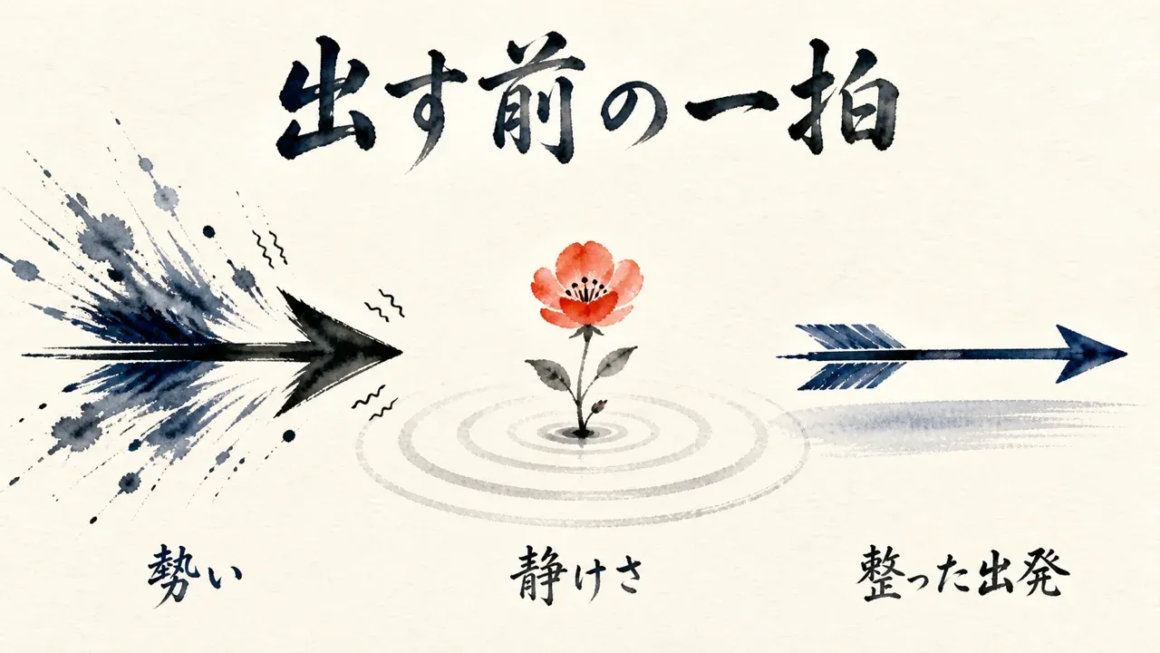 出す前の一拍