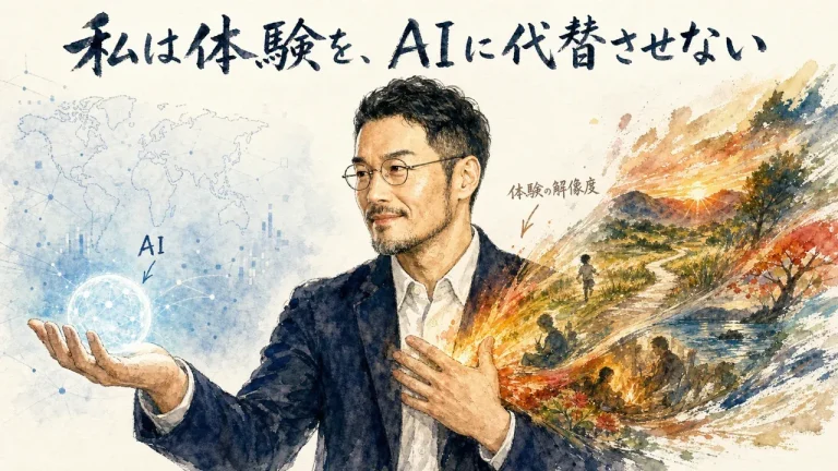 私は体験を、AIに代替させない