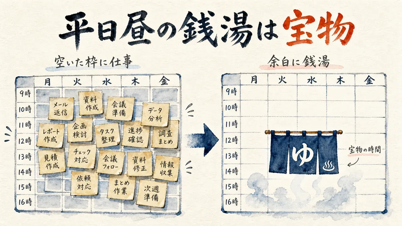 平日の昼に銭湯へ行く理由