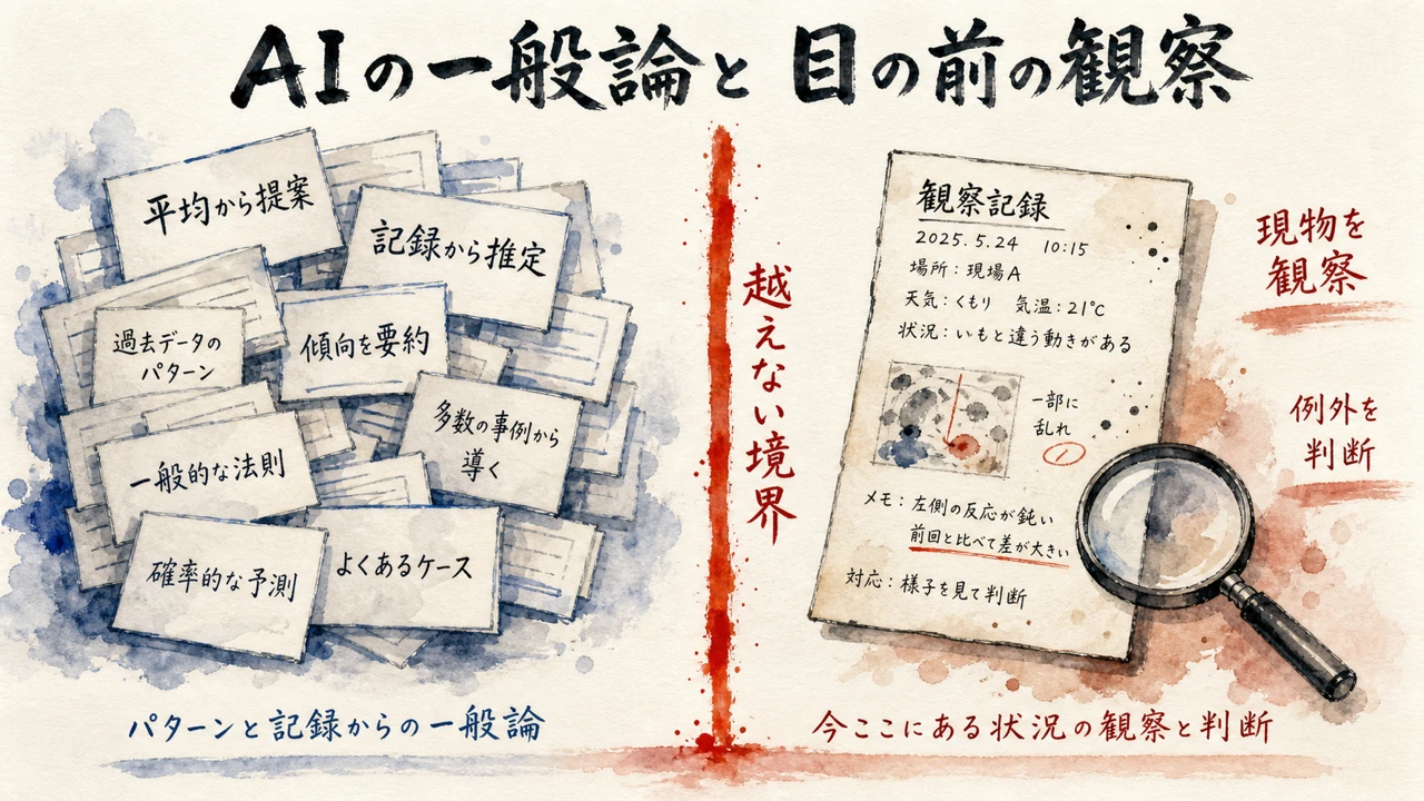 「AIは秋好さん見てるわけ？ 見てない。全然見てない」——一般論と対面観察の境界線