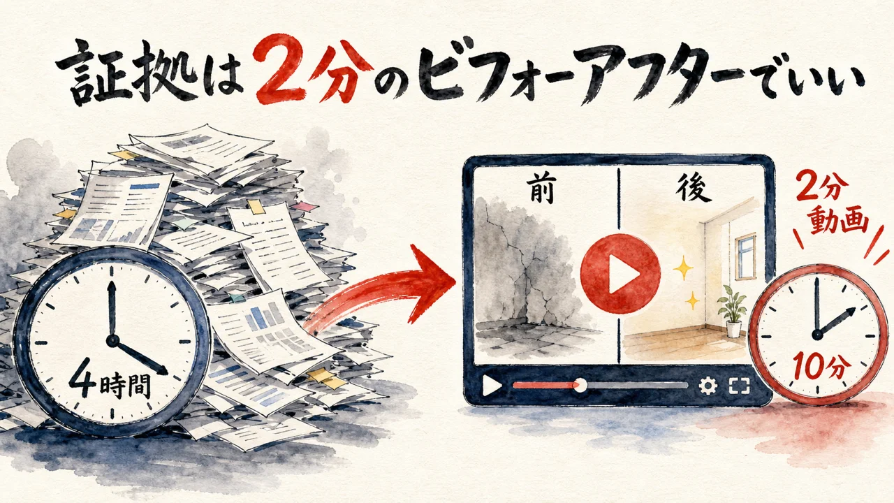 証拠は2分のビフォーアフターでいいの図解