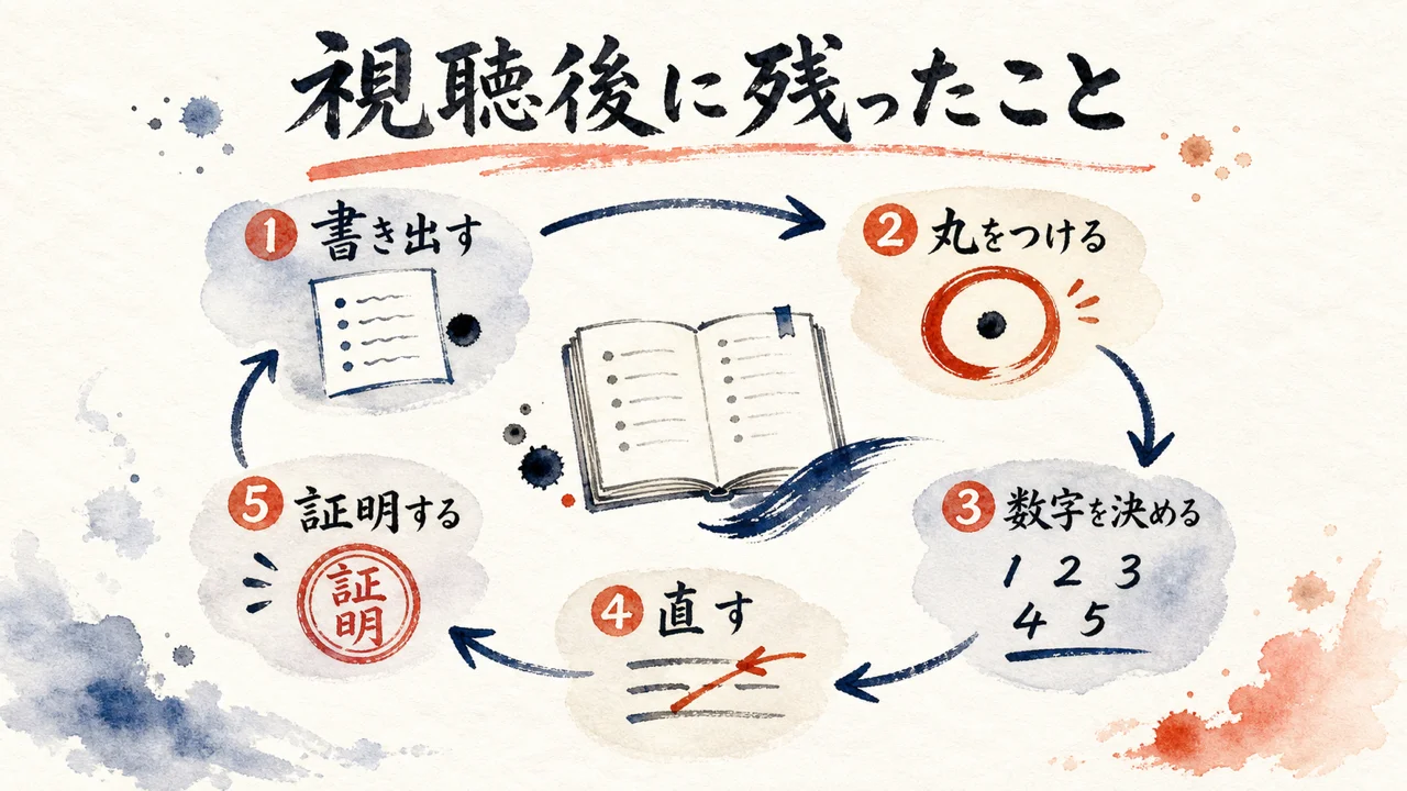 視聴後に残ったことの図解