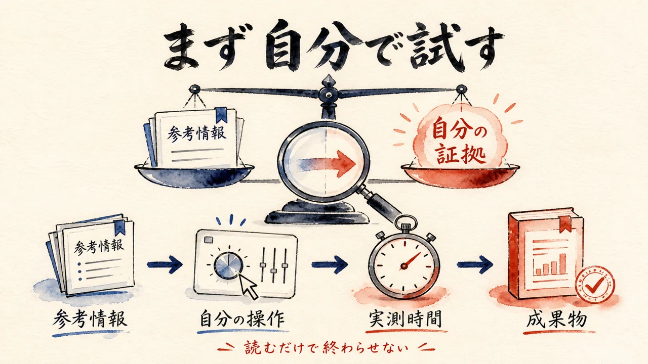 参考情報を自分の証拠に変える