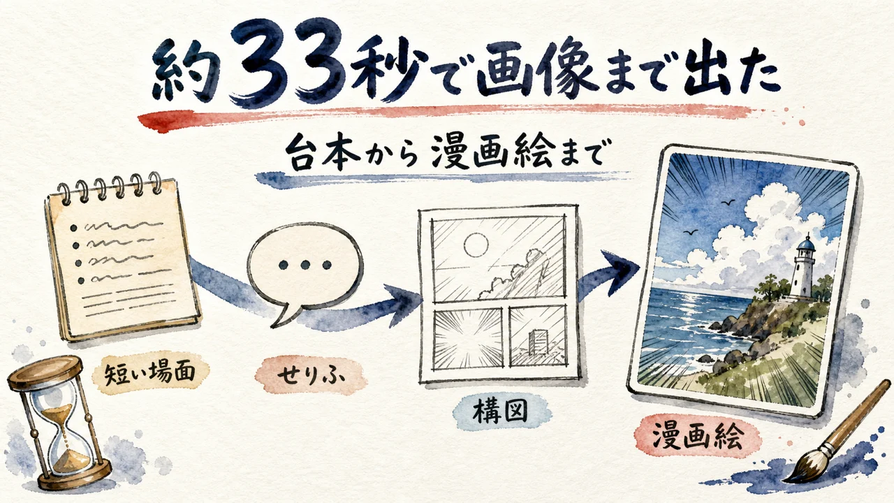 歴史漫画をAIで動画化する実験の全体図
