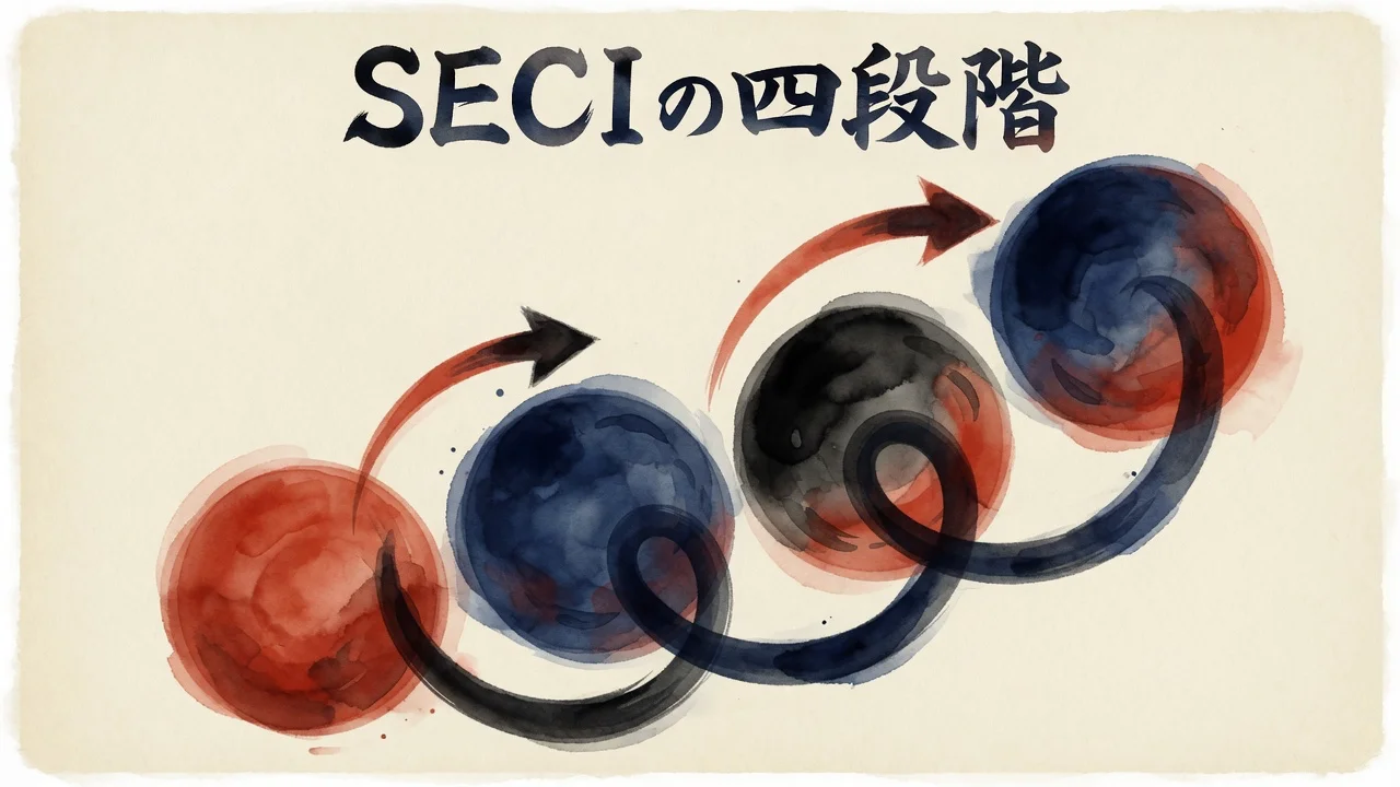 SECIモデルの4段階|知識は円ではなく螺旋で育つ