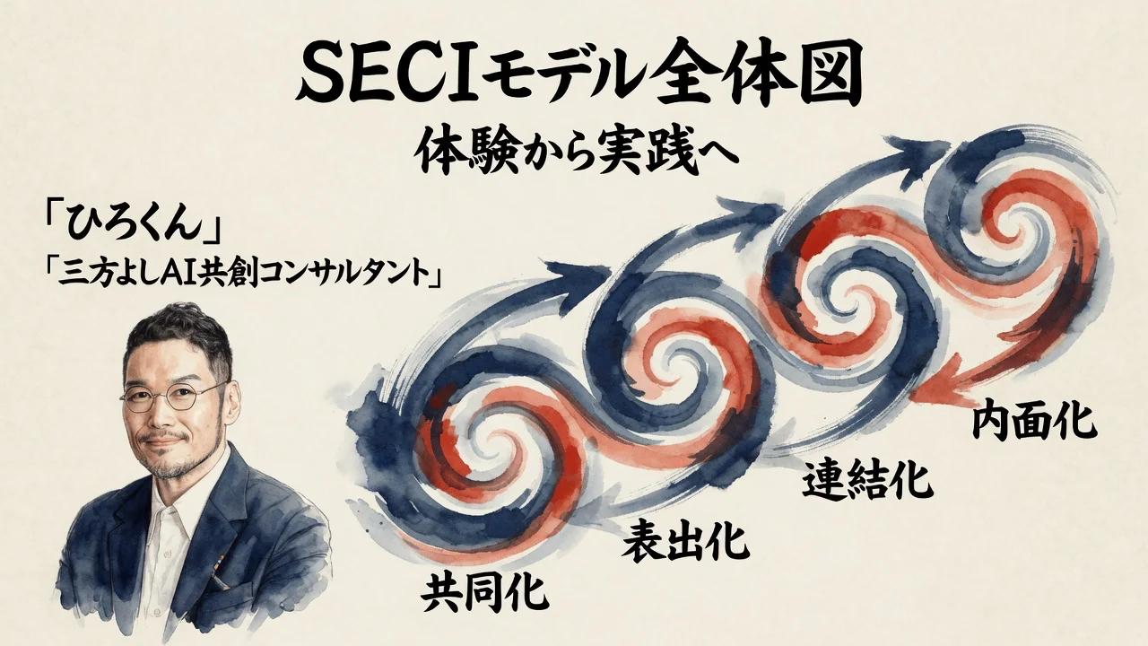 SECIモデル全体図 体験から実践へ